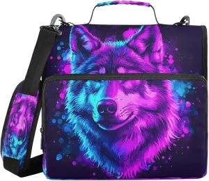 ALAZA Wolf Animal Colorful Travel Duffel Bag for Women Men Sports Gym Bag with Shoe Compartment Tote Weekender Overnight Bag with Wet Pocket for Travel, Gym,Yoga,Swimming