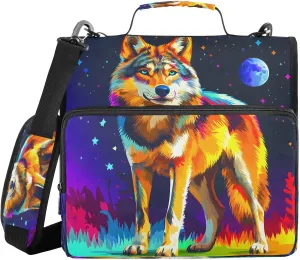 ALAZA Wolf Colorful Portrait Travel Duffel Bag for Women Men Sports Gym Bag with Shoe Compartment Tote Weekender Overnight Bag with Wet Pocket for Travel, Gym,Yoga,Swimming