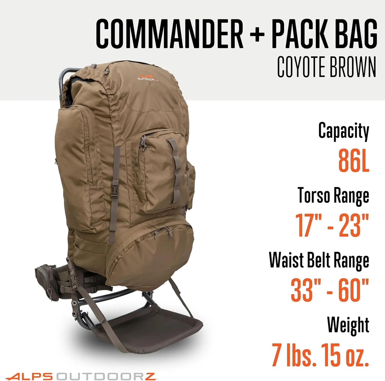ALPS OutdoorZ Commander   Pack Bag, Coyote Brown-New, One Size
