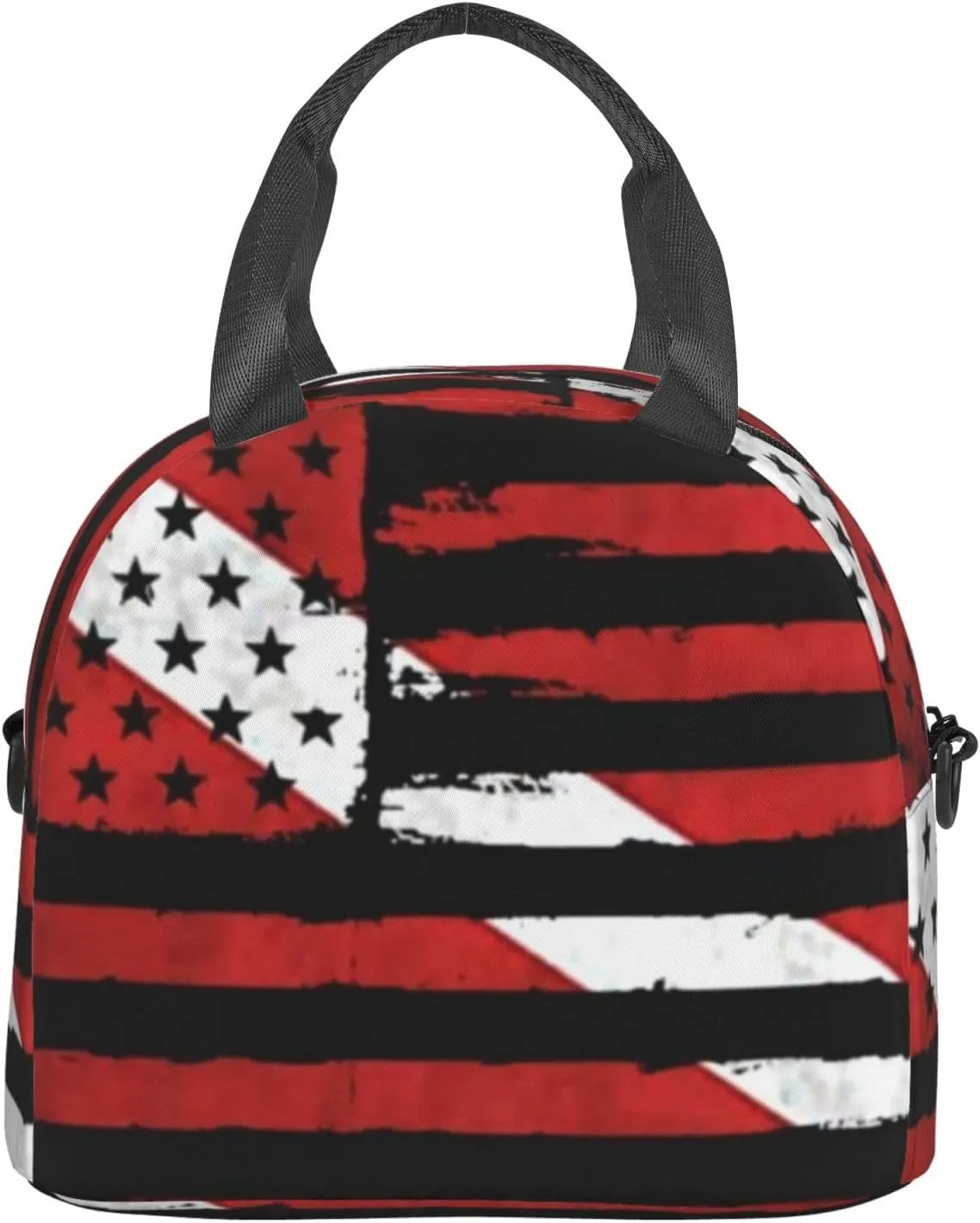 American Diver Down Flag Usa Scuba Diving Dive Flag Lunch Bag Hand Tote Crossbody Insulated Lunch Bag Large Portable Lunch Box