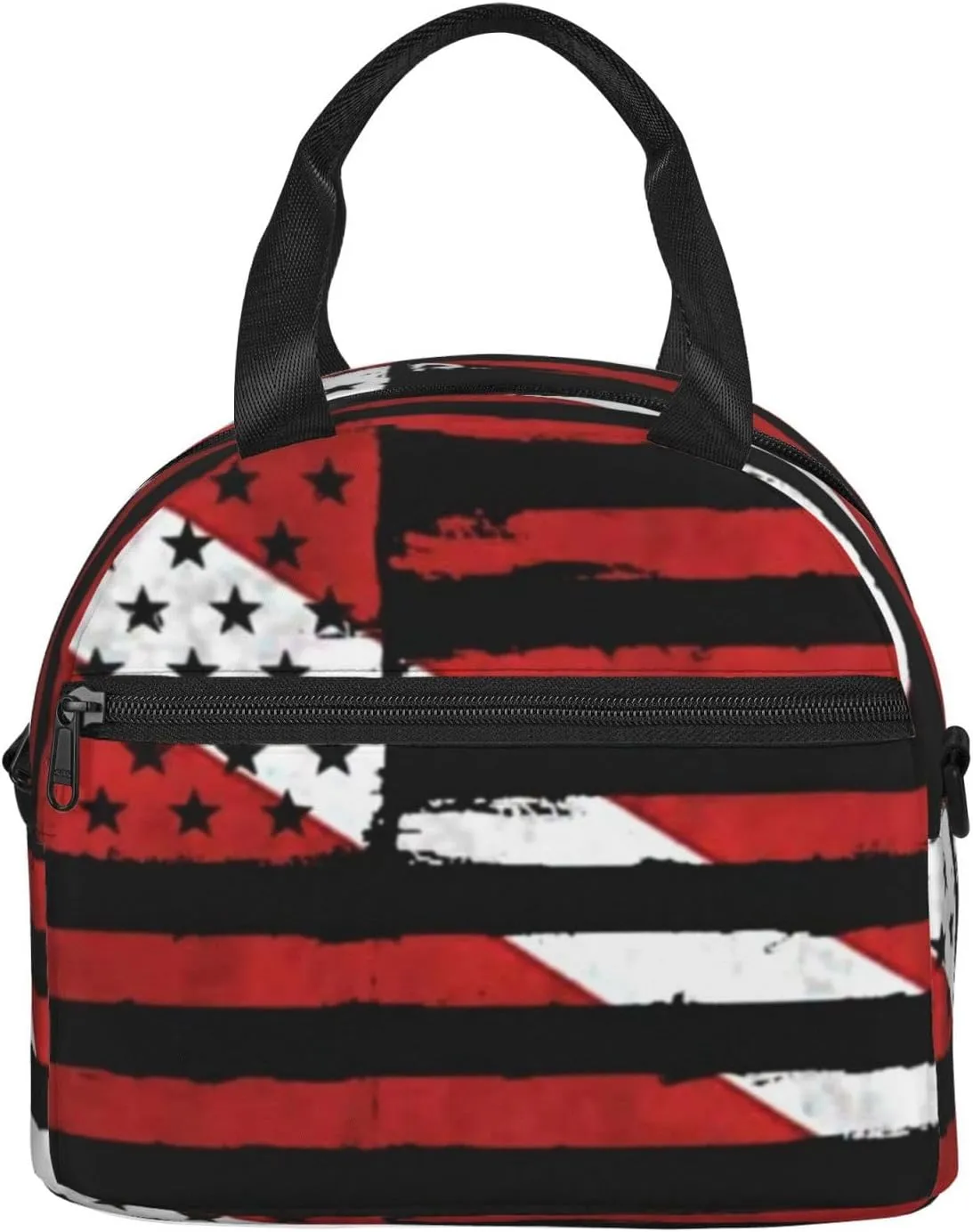 American Diver Down Flag Usa Scuba Diving Dive Flag Lunch Bag Hand Tote Crossbody Insulated Lunch Bag Large Portable Lunch Box