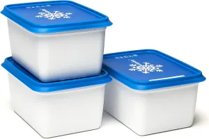 Amuse- Stackable and Unbreakable Alaska Commercial Grade Food Container set with Lid- Made in Europe (Set of 3-40 oz. each)