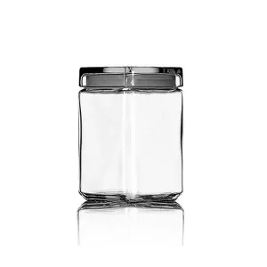 Anchor Hocking Stackable Jar w/Glass Lid, 1.5-Quart