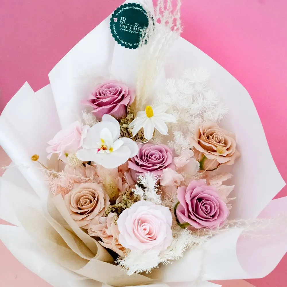 Arabella Bouquet (Preserved & Soap Flower) (Klang Valley Delivery)
