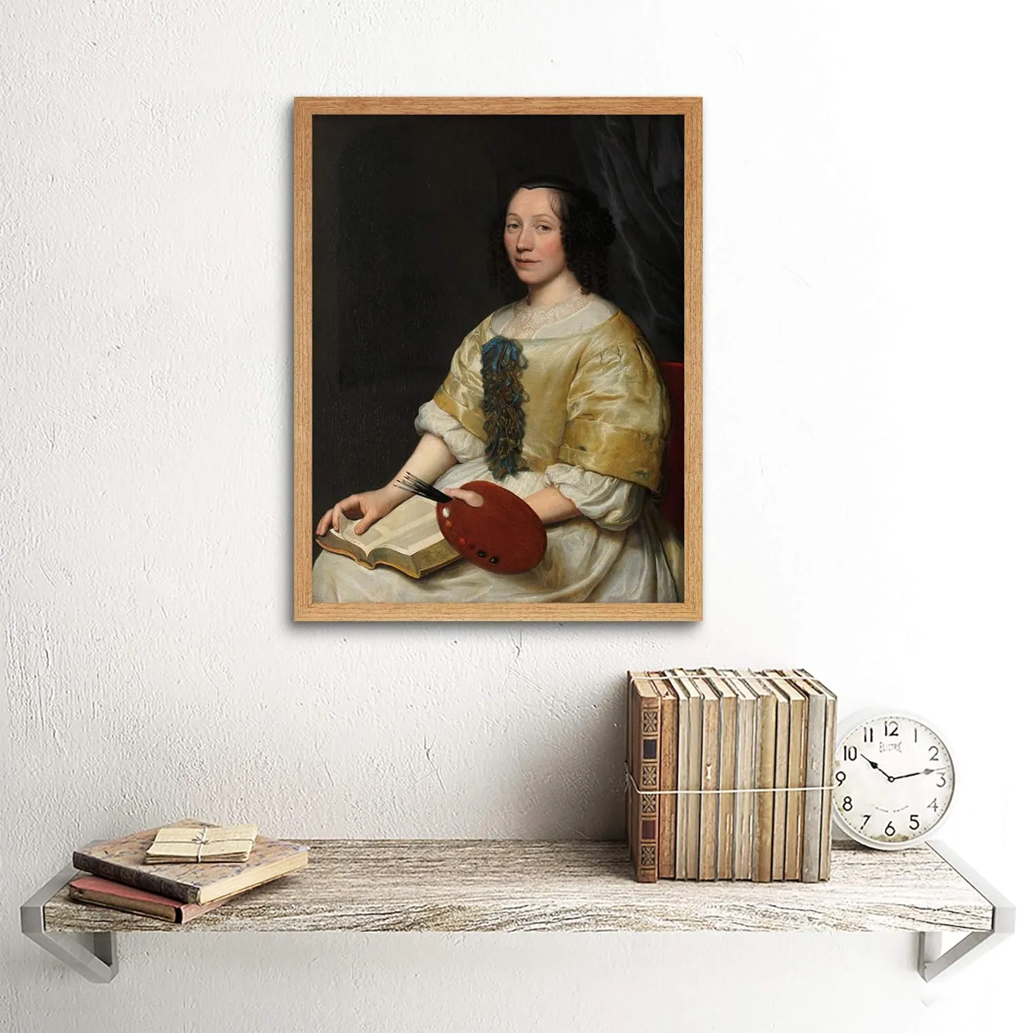 Artery8 Vaillant Maria Oosterwijck Flower Painter Portrait Art Print Framed Poster Wall Decor 12x16 inch