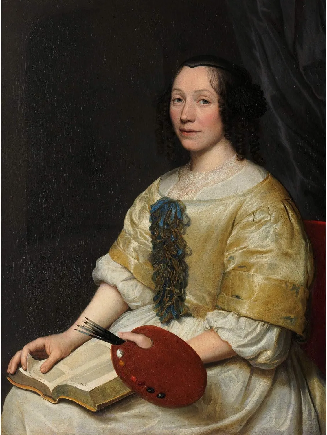Artery8 Vaillant Maria Oosterwijck Flower Painter Portrait Premium Wall Art Canvas Print 18X24 Inch