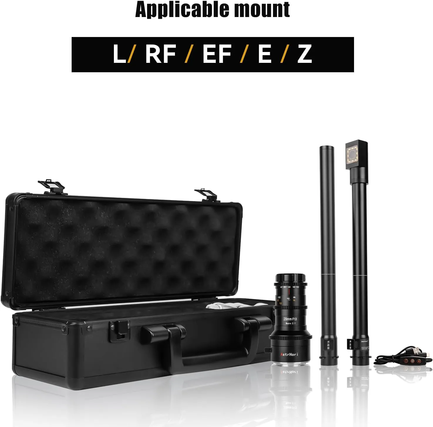 AstrHori 28mm F13 Upgrade Direct-View & 90° Periprobe Lens 2X Manual Macro Lens with 360° Rotating Base for Leica/Panasonic/Sigma L Mount Mirrorless Cameras FP,S5,S1,S1R,S1H,SL,TL,TL2.etc