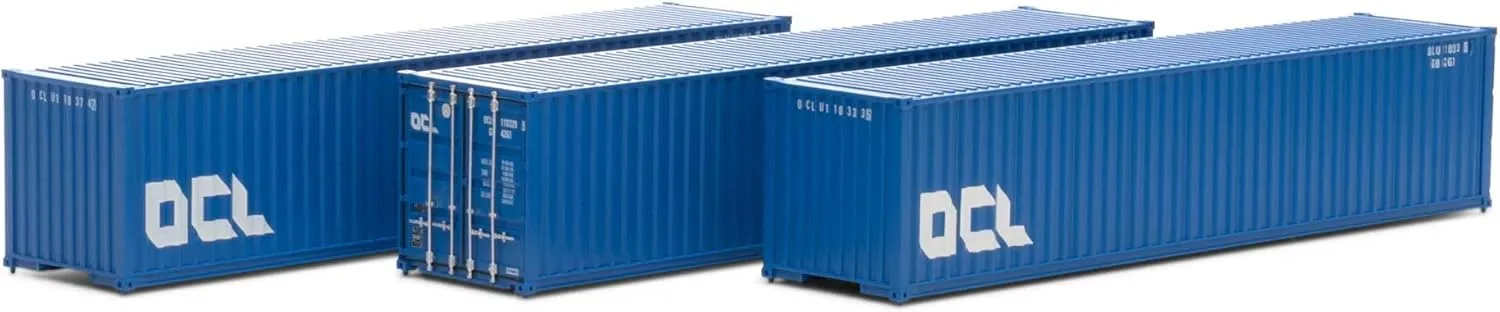 Athearn HO 40' Corrugated Low-Cube Container OCLU #2 3 ATH27058 HO Vehicles