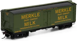 Athearn HO 40' Pfaudler Milk Car Merkle #742 ATH84720 HO Rolling Stock