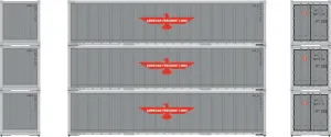 Athearn HO 40' Smooth Side Containers APL #2 3 ATH63386 HO Vehicles