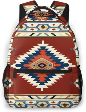 Aztec Backpack Tribal Western backpack for Boys Girls Elementary School Navajo Bags Back to School Gift Bookbag 2nd 3rd 4th 5th 6th Grade One Size