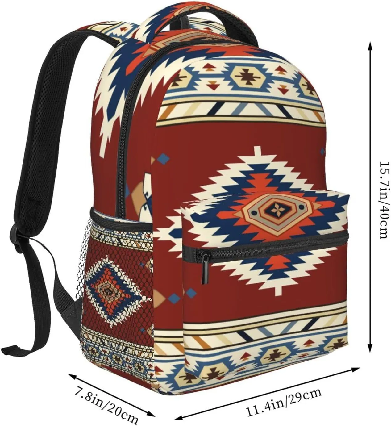 Aztec Backpack Tribal Western backpack for Boys Girls Elementary School Navajo Bags Back to School Gift Bookbag 2nd 3rd 4th 5th 6th Grade One Size