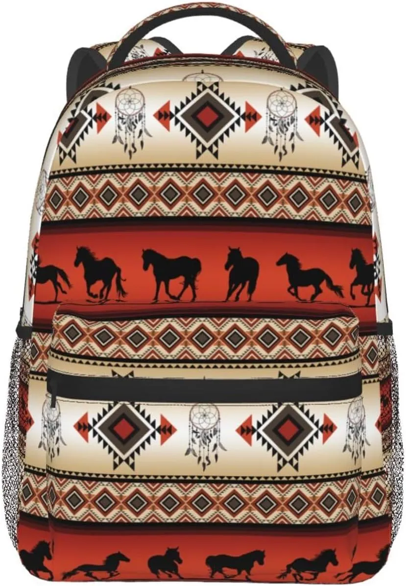 Aztec Backpack Tribal Western backpack for Boys Girls Elementary School Navajo Bags Back to School Gift Bookbag 2nd 3rd 4th 5th 6th Grade One Size