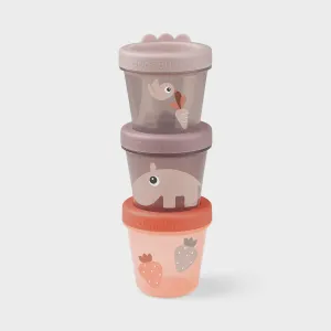 Baby Food Containers Set of 3 Powder Pink