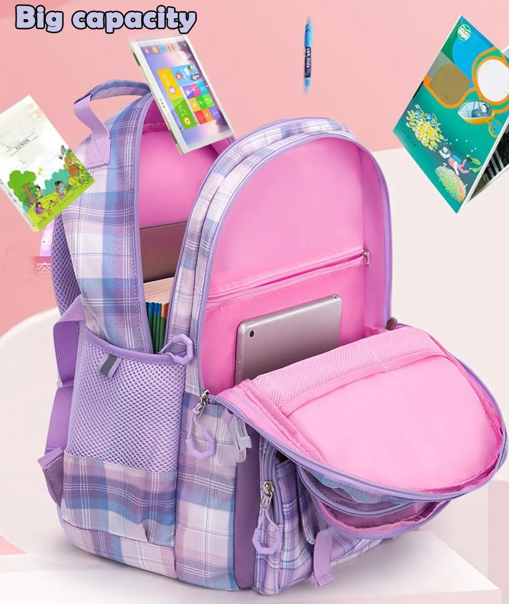Backpack for Girls, Cute Kids Backpack for Elementary Primary School,Kawaii Bookbag with Pins