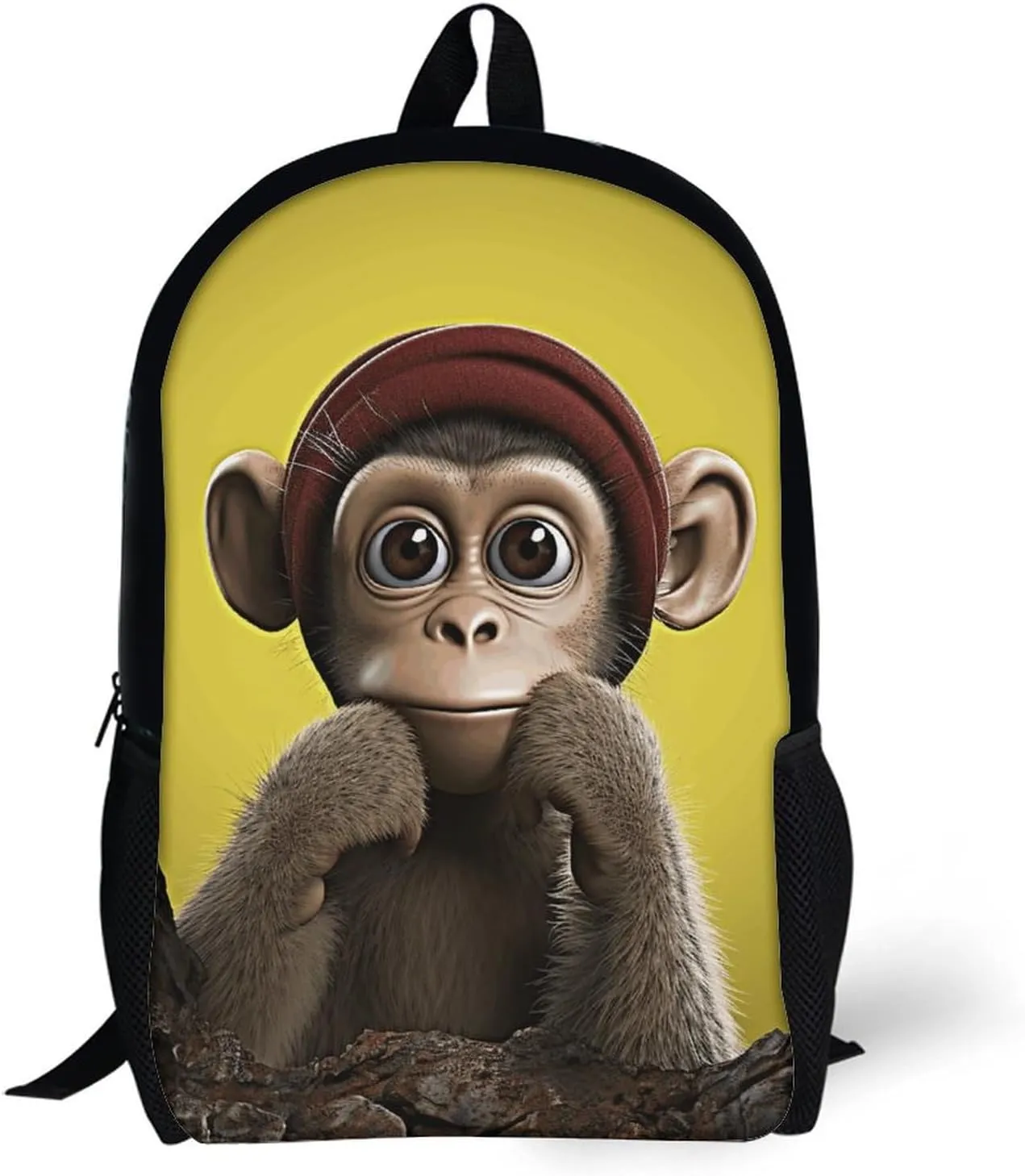 Backpack for Women Men Laptop Backpack Curious Monkey Casual Daypack Work Travel Computer Backpack