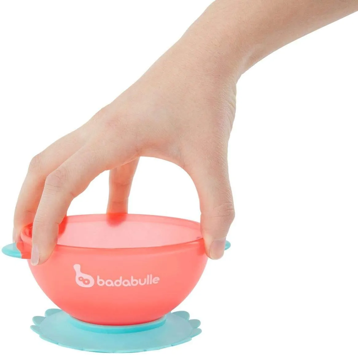 Badabulle - 2 In 1 Bowl & Containers With Lid | Non-Slip Suction Base, Stackable Bowls With Lids | On The Go Bowls | Multicolor, Pack Of 3