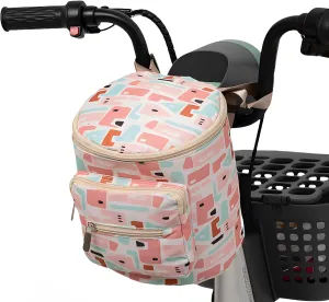 Basket Liner Cycling Handlebar Bag Storage Bin Bag Organizer for Traveling Large Capacity Bag Portable Scooter Bag Waterproof Bike Bag Kids Bike Battery Waterproof Bag Fabric Pink