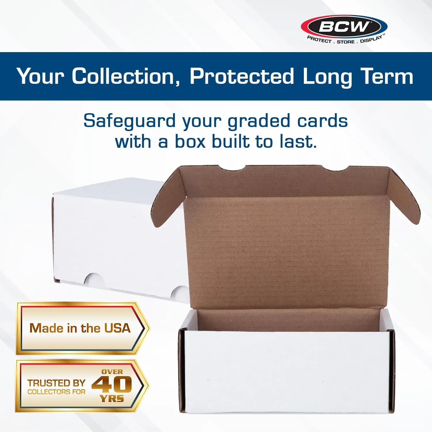 BCW Graded Card Storage Box - Sports & Trading Card Holder - 10 Pack