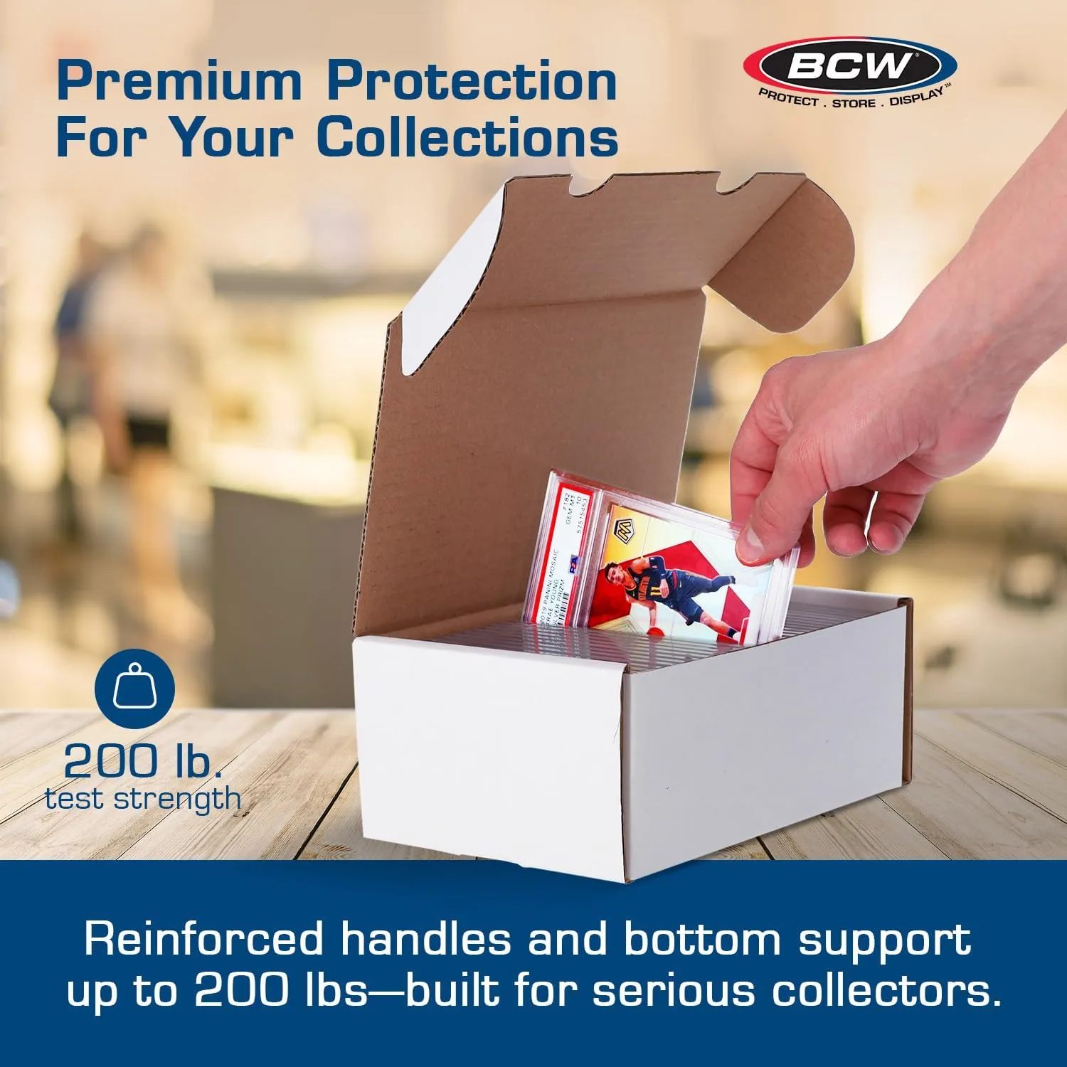 BCW Graded Card Storage Box - Sports & Trading Card Holder - 10 Pack