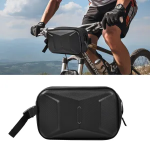 Bicycle Handlebar Bag Waterproof Hard Shell Bike Pouch 3.2L Bike Storage Bag Bike Handlebar Bag with Shoulder Strap Removable for Mountain Bike