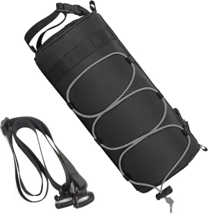 Bike Handlebar Bag Bicycle Handle Bar Bag Handy Front Bike Bags Handlebar Storage Pouch Pack with Shoulder Strap Little Mountain Road Bike Barrel Bag (Gray)