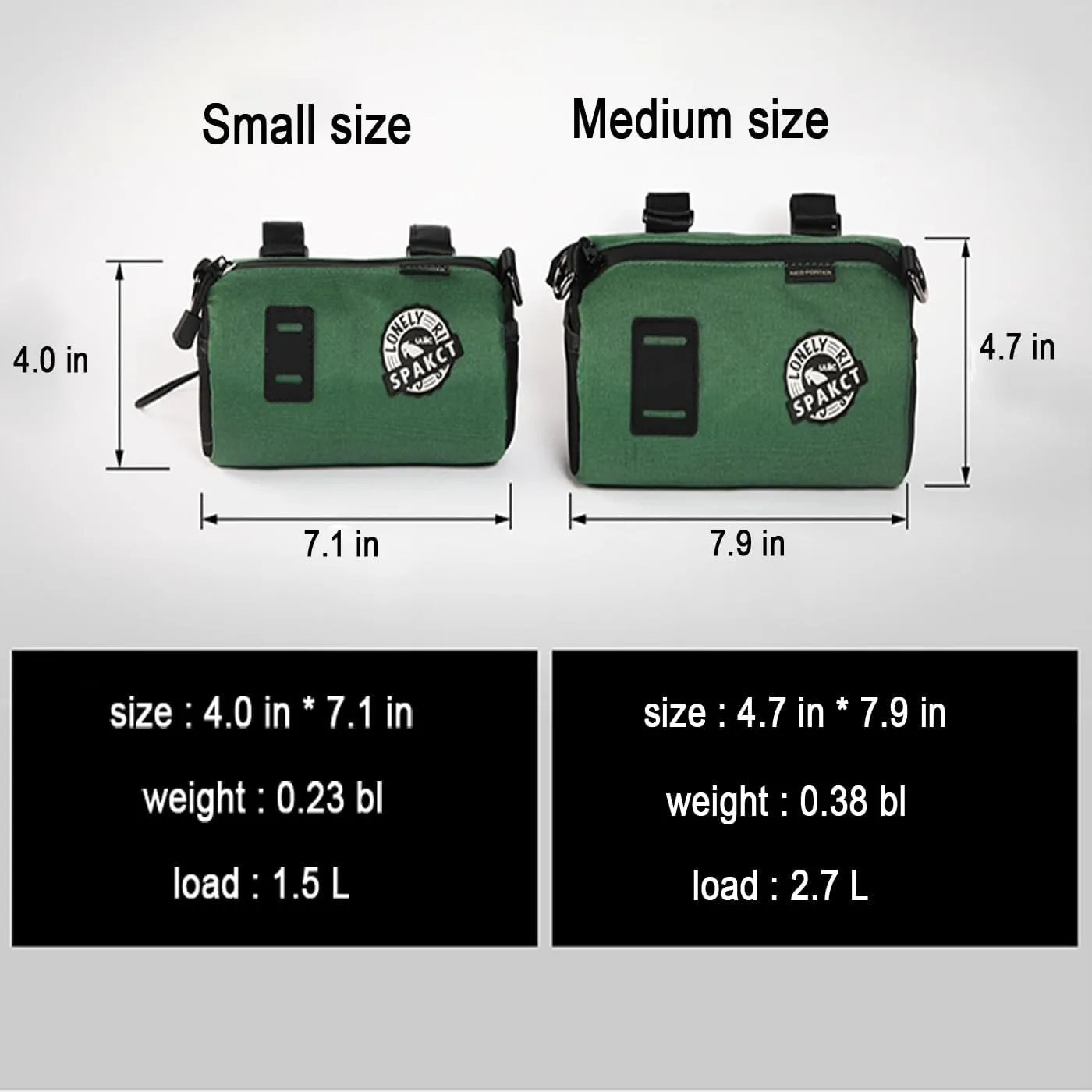 Bike Handlebar Bag Handy Front Bike Bags Handlebar Storage Pouch Pack with Shoulder Strap Little Mountain Road Bike Barrel Bag (dark blue, 1.5 L)