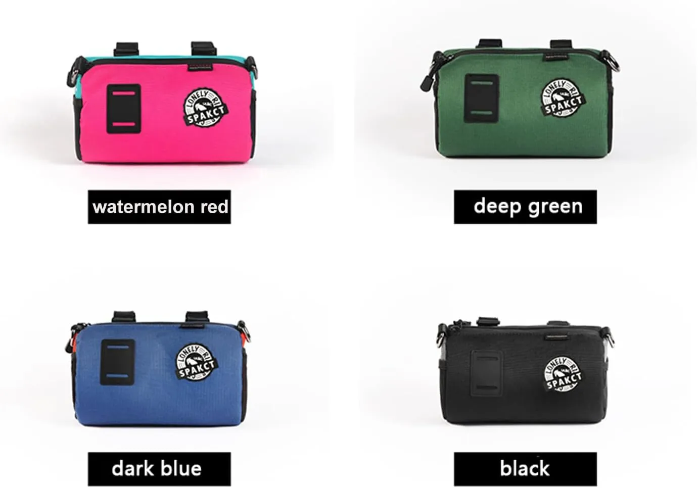 Bike Handlebar Bag Handy Front Bike Bags Handlebar Storage Pouch Pack with Shoulder Strap Little Mountain Road Bike Barrel Bag (dark blue, 1.5 L)