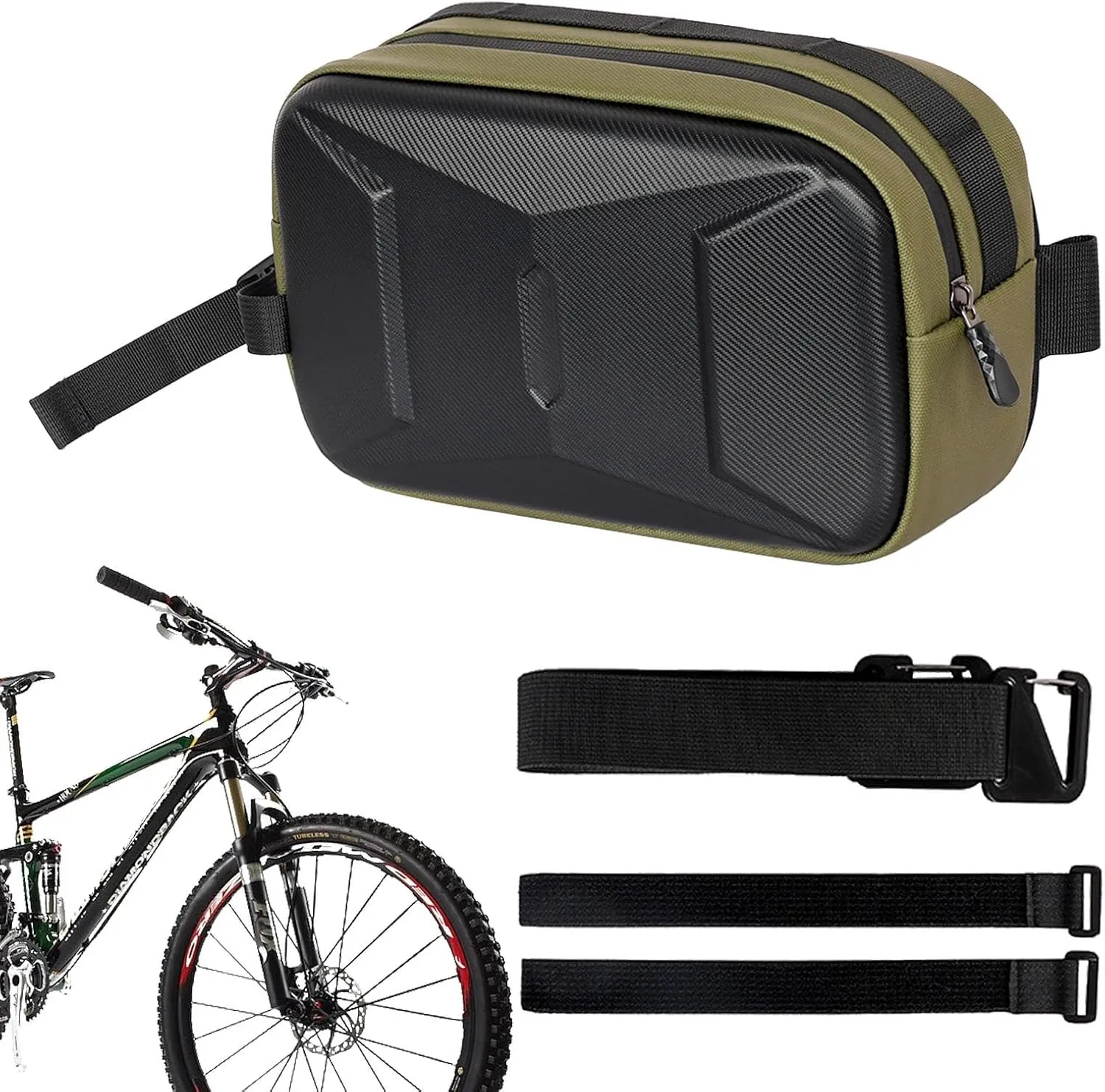 Bike Handlebar Bag | Handy Front Bike Bags,3L Handy Handlebar Storage Pouch Pack, Road Bike Basket Frame Bag for Stunt, Kick, Self Balancing Scooters