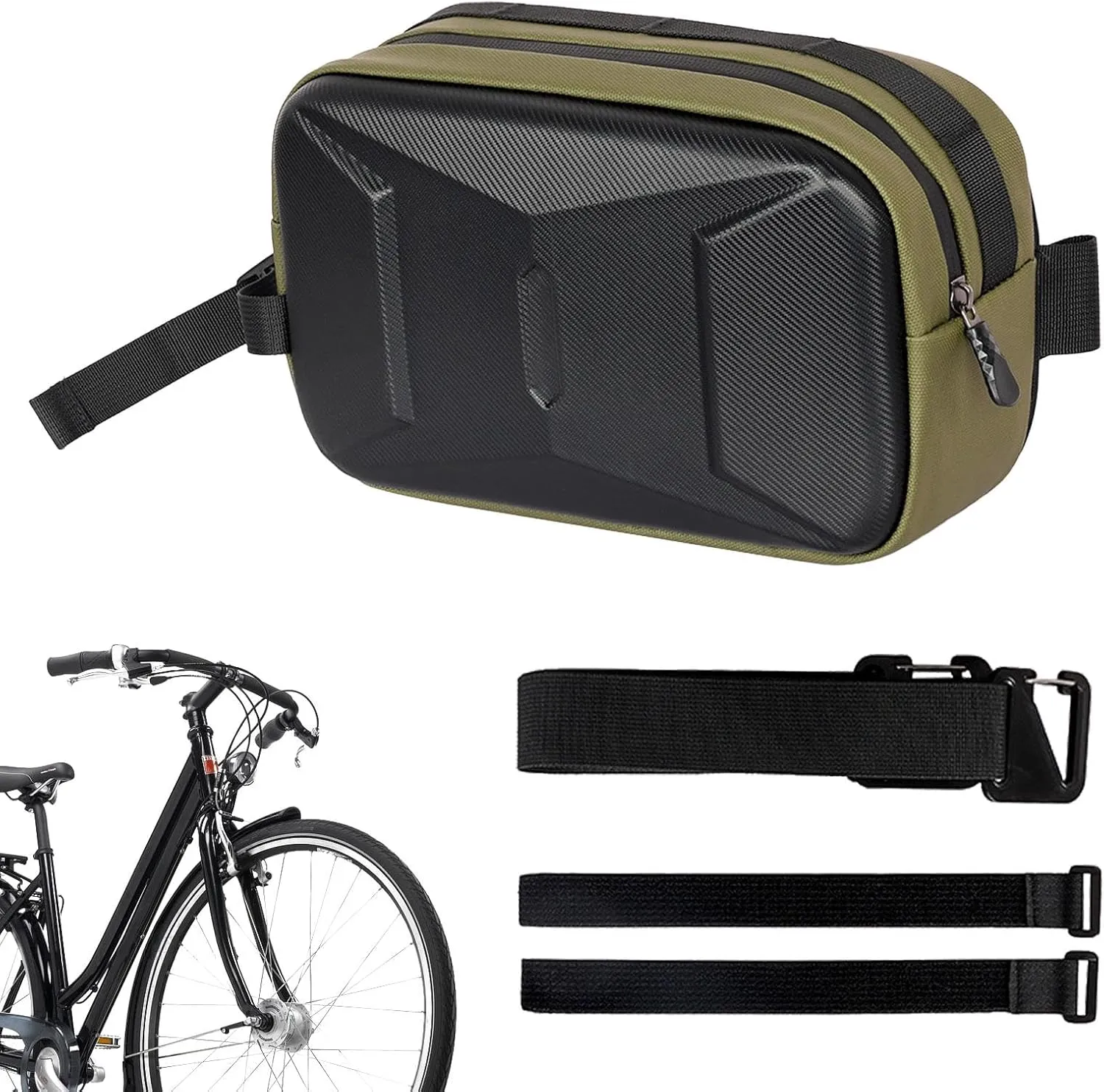 Bike Handlebar Bag | Handy Front Bike Bags,3L Handy Handlebar Storage Pouch Pack, Road Bike Basket Frame Bag for Stunt, Kick, Self Balancing Scooters
