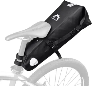 Bike Saddle Bag 10L Adjustable Bike Seat Bag Bike Packing Gear with Roll-Top Closure Bikepacking Bags for Mountain Road Bikes