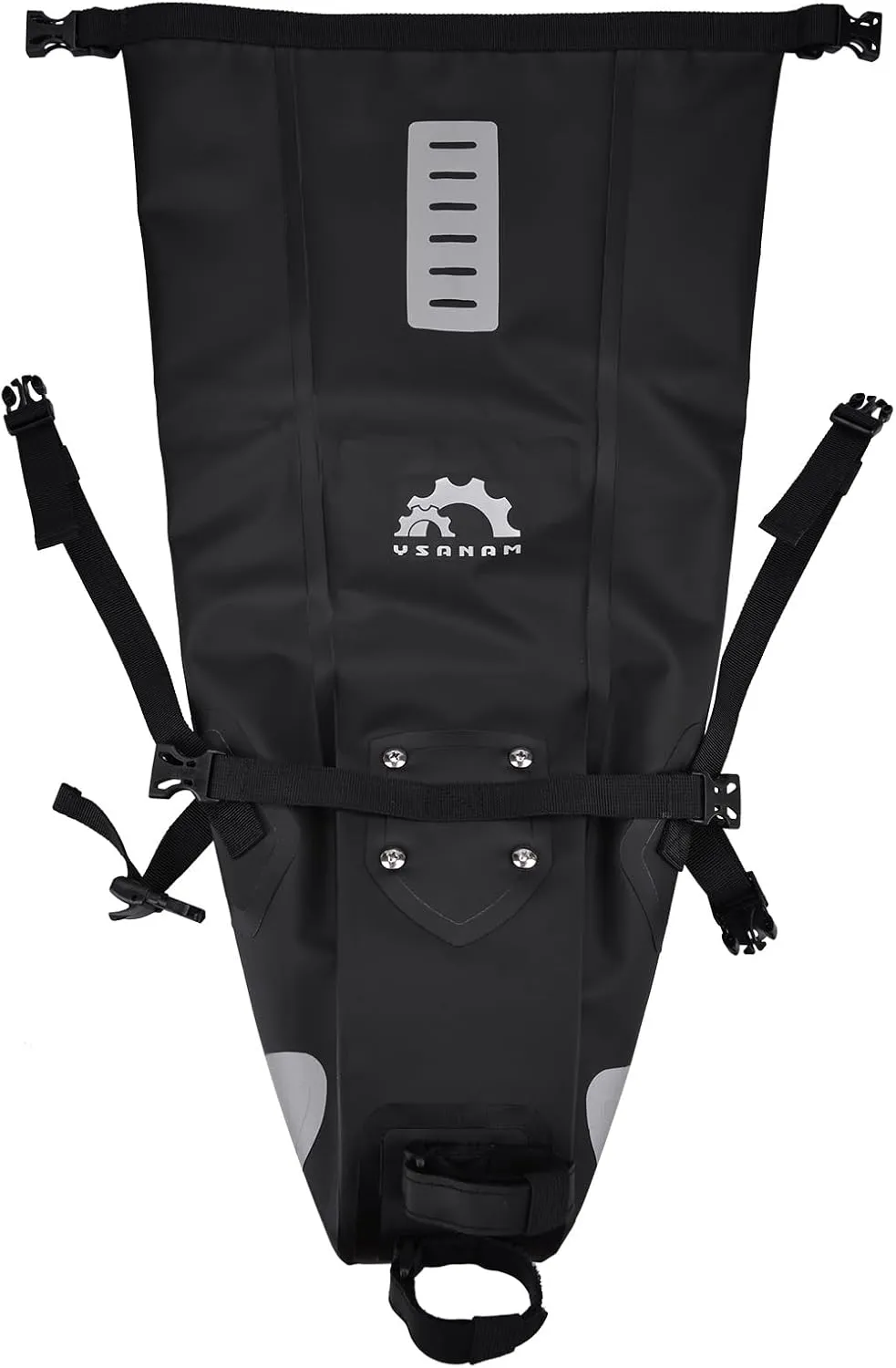 Bike Saddle Bag 10L Adjustable Bike Seat Bag Bike Packing Gear with Roll-Top Closure Bikepacking Bags for Mountain Road Bikes