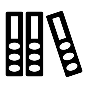 Binders Folder Glyph Icon