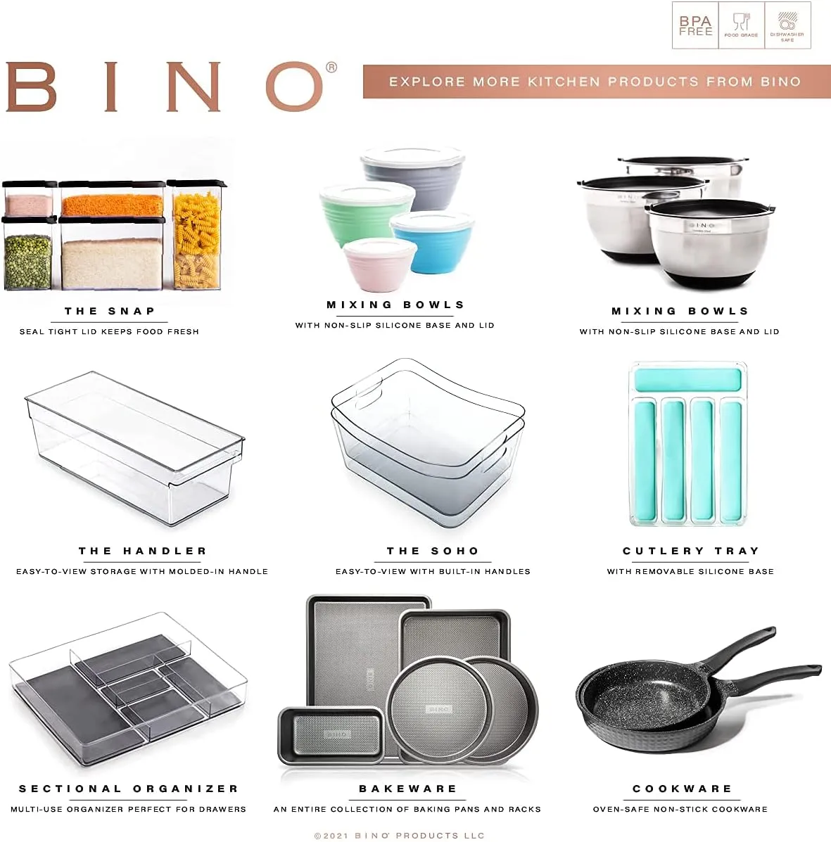 BINO | Stackable Storage Drawers, Large - Clear | THE CRATE COLLECTION | Storage Bins With Drawers | Bathroom Organizers | Under Sink Organizer | Vanity Cabinet Home Organization