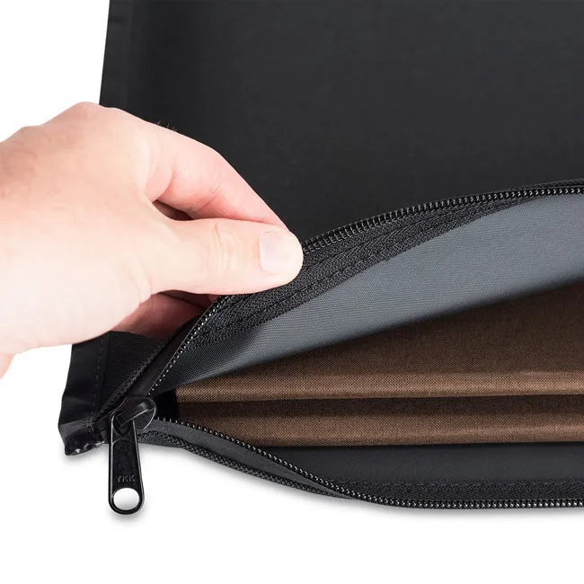 Black Nylon Zippered Outer Jacket For 8.5"x11" and A4 Size Screwpost Binders