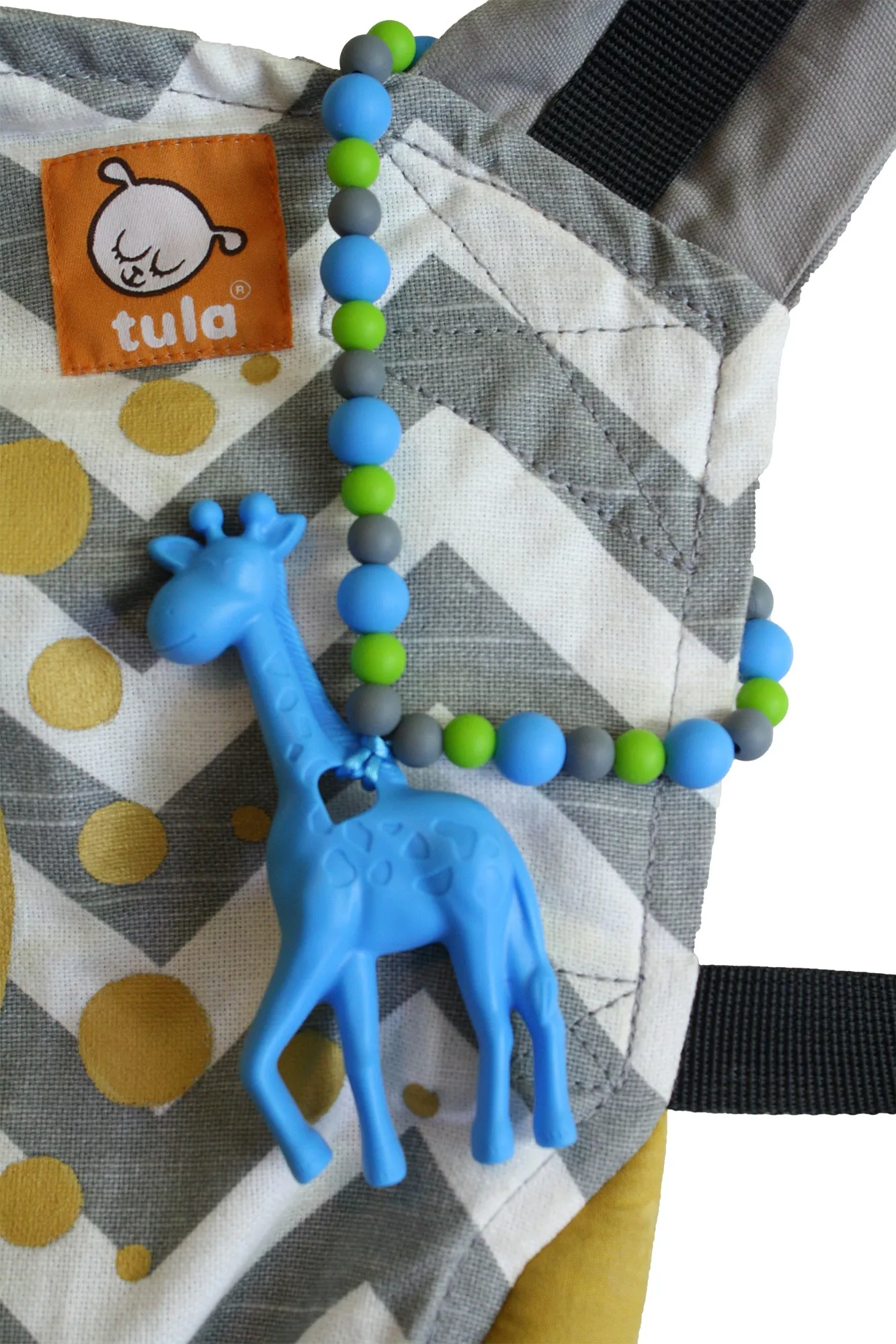 Blue Giraffe Baby Carrier Teether Toy