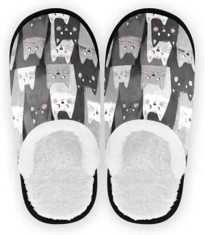 Boccsty Colorful Little Flowers Spa Slippers Flower Design House Slippers Memory Foam Slippers Indoor Outdoor Non-Slip Home Shoes M for Men Woman