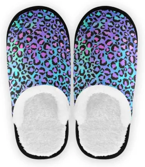 Boccsty Colorful Little Flowers Spa Slippers Flower Design House Slippers Memory Foam Slippers Indoor Outdoor Non-Slip Home Shoes M for Men Woman