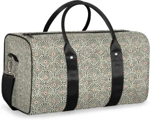 Bohemian Stripe Flower Travel Duffle Bag, Weekender Bags for Women Men, Carry on Overnight Bag Waterproof Gym Bags, Hospital Bag for Labor and Delivery