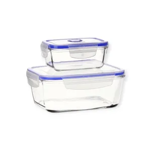 Borgonovo Superblock Rectangular Food Storage Containers, Set Of 2