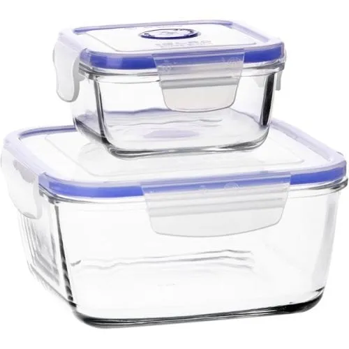 Borgonovo Superblock Square Food Storage Containers, Set Of 2
