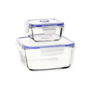 Borgonovo Superblock Square Food Storage Containers, Set Of 2