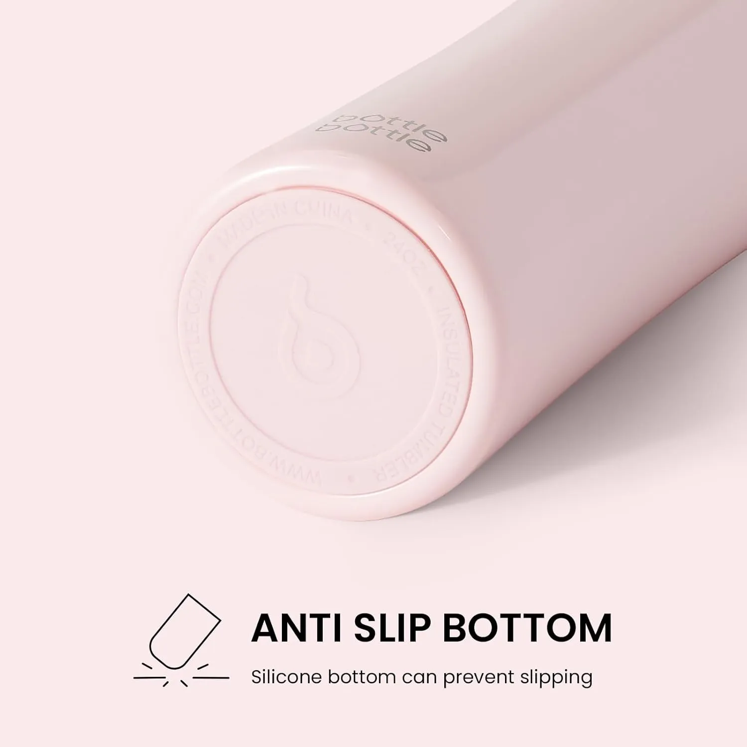 BOTTLE BOTTLE Insulated Water Bottle Coffee Tumblers with Dual-use Lid and Straw Double Walled Iced Travel Coffee Mug for Woman and Man 24oz Stainless Steel Tumbler with Handle
