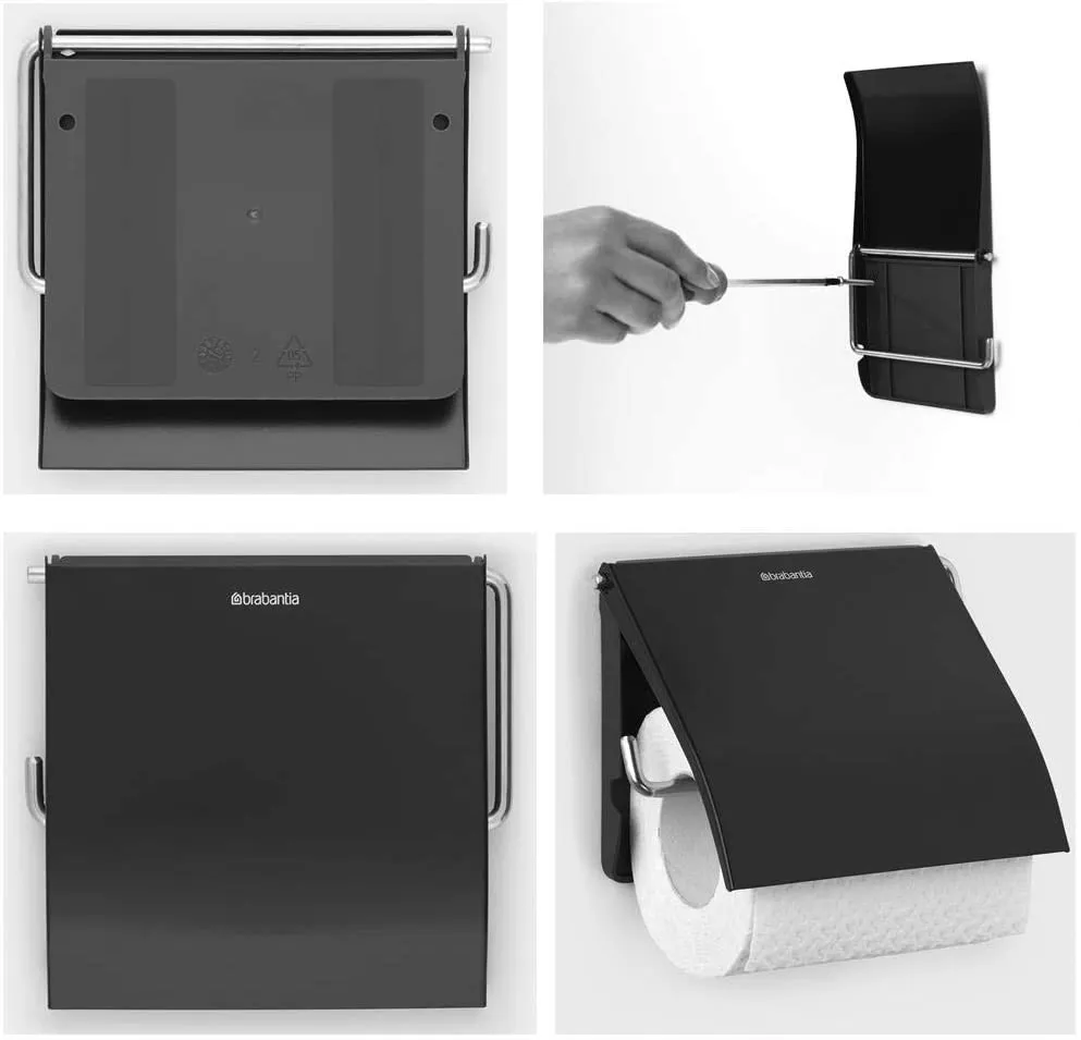 Brabantia Classic Toilet Roll Holder - Brilliant Steel