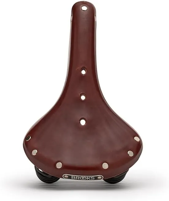 Brooks England Flyer, Touring Leather Bike Saddle with Suspension Springs