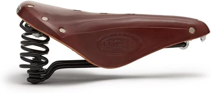 Brooks England Flyer, Touring Leather Bike Saddle with Suspension Springs