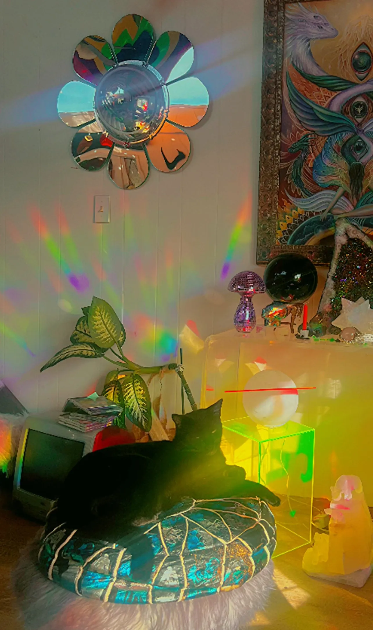 Bubble Flower butterfly 2ft mirror