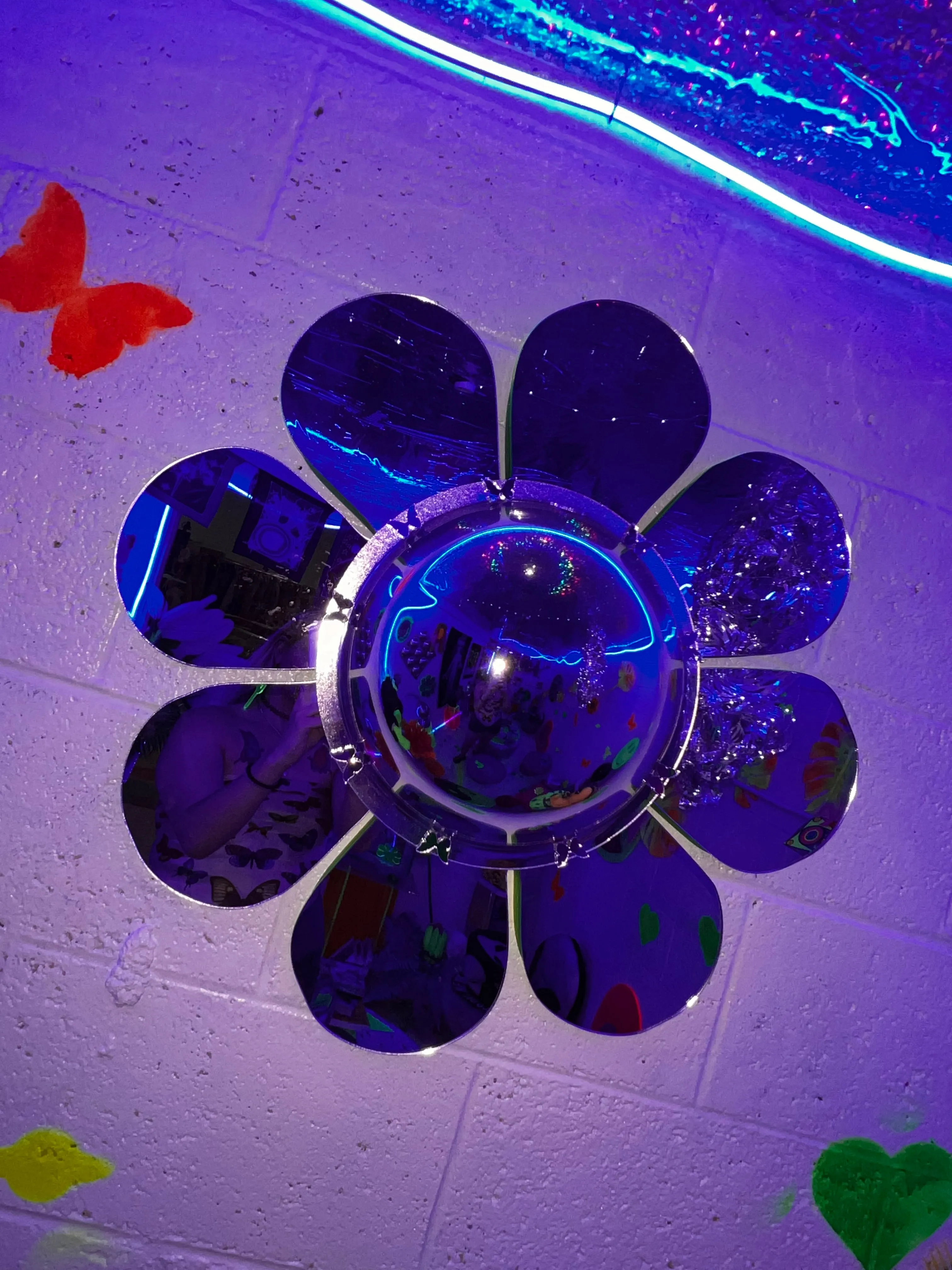 Bubble Flower butterfly 2ft mirror