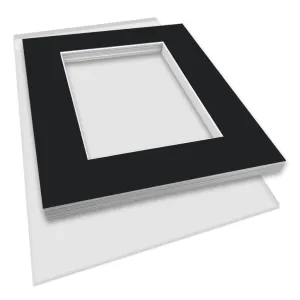 Bulk Mat Board Value Bundle - Black (10 Pack)