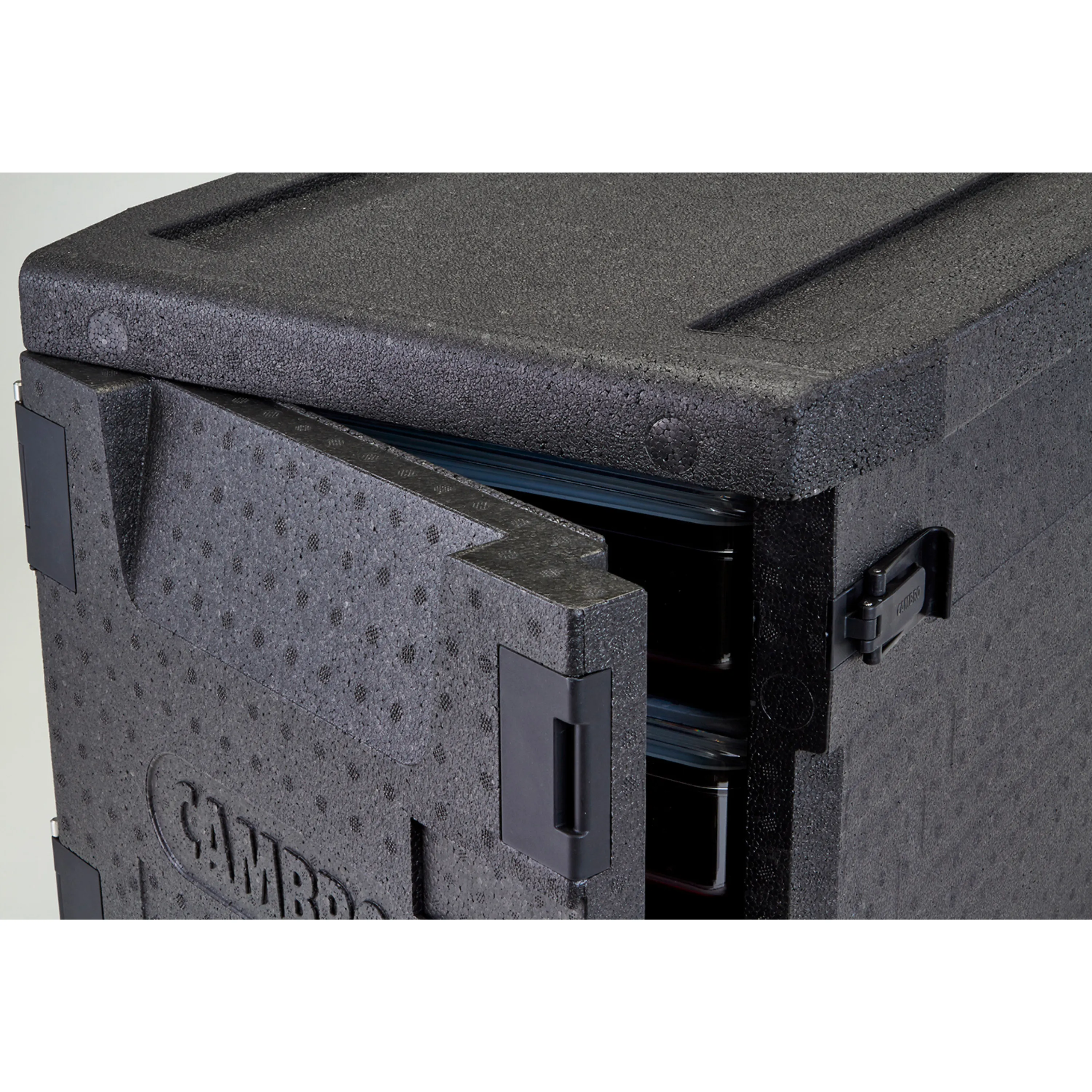 Cambro Cam GoBox Insulated Front-Loading Food Pan Carrier, 4 Pan Capacity, Black